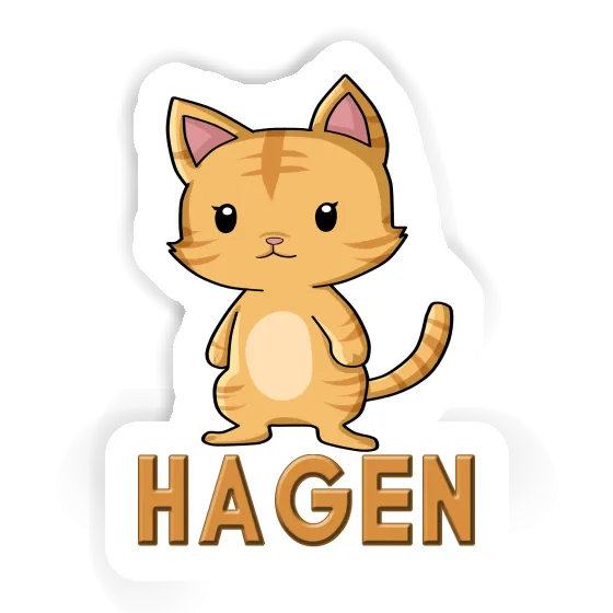 Autocollant Hagen Chat Autocollant Hagen Chat Image