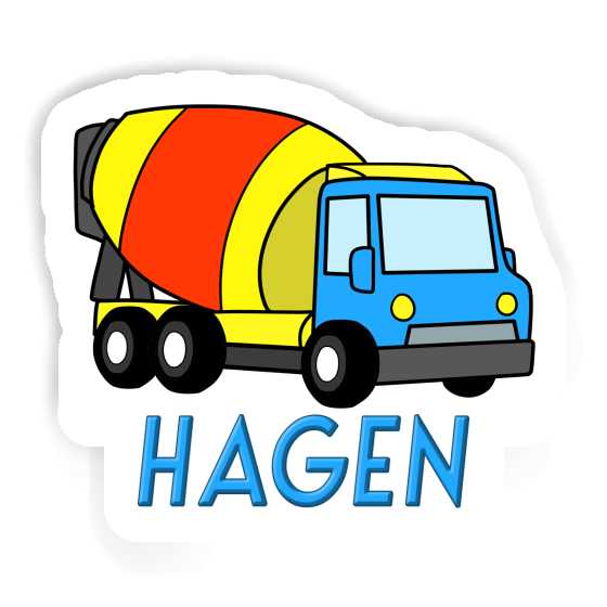 Sticker Mixer Truck Hagen Notebook Sticker Mixer Truck Hagen Notebook Image