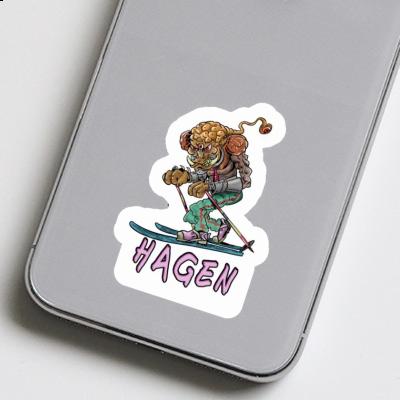 Autocollant Hagen Skieur de télémark Laptop Autocollant Hagen Skieur de télémark Laptop Image