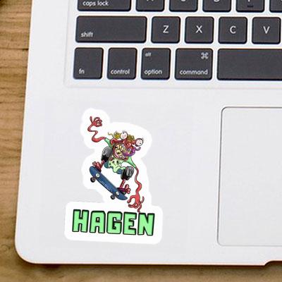 Hagen Sticker Skateboarder Notebook Image