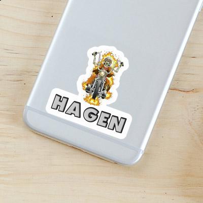 Sticker Motorbike Rider Hagen Notebook Image