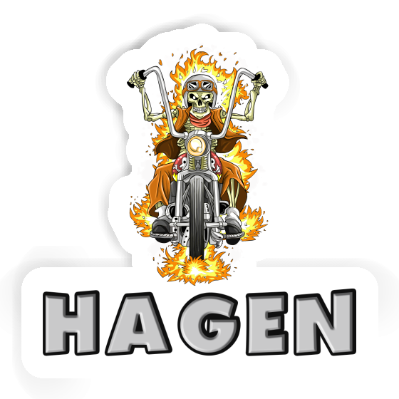 Sticker Motorbike Rider Hagen Laptop Image
