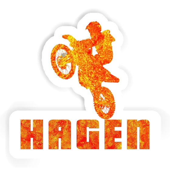 Autocollant Motocrossiste Hagen Autocollant Motocrossiste Hagen Image