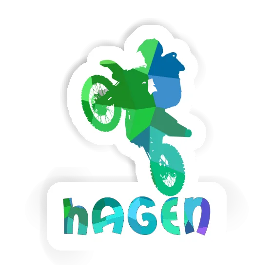 Hagen Autocollant Motocrossiste Hagen Autocollant Motocrossiste Image