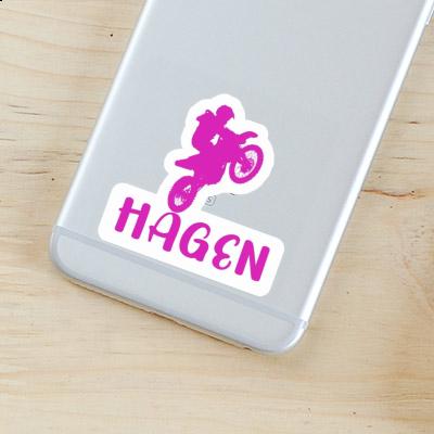 Sticker Hagen Motocross Rider Notebook Image