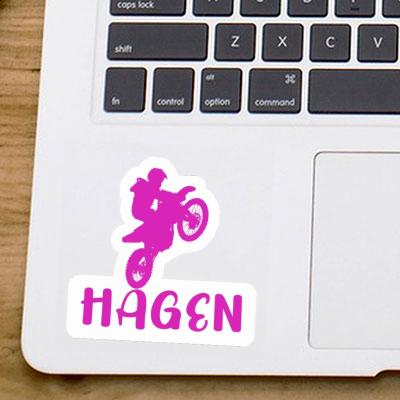 Motocrossiste Autocollant Hagen Laptop Motocrossiste Autocollant Hagen Laptop Image