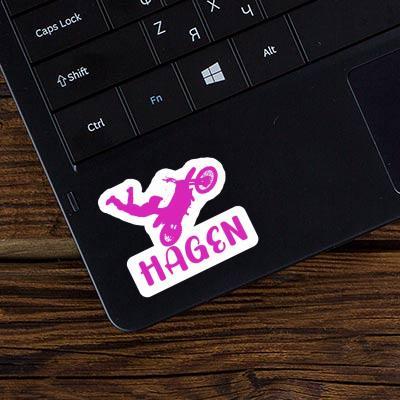 Hagen Autocollant Motocrossiste Notebook Hagen Autocollant Motocrossiste Notebook Image
