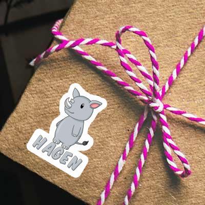 Autocollant Hagen Rhinocéros Gift package Image
