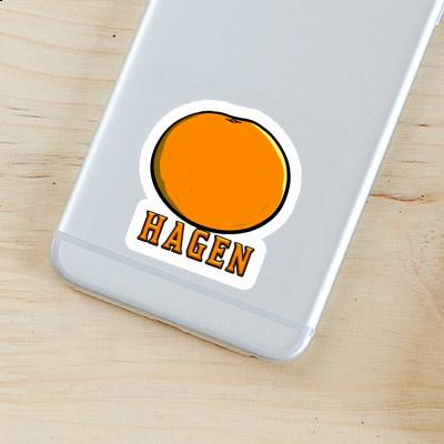 Orange Sticker Hagen Laptop Image