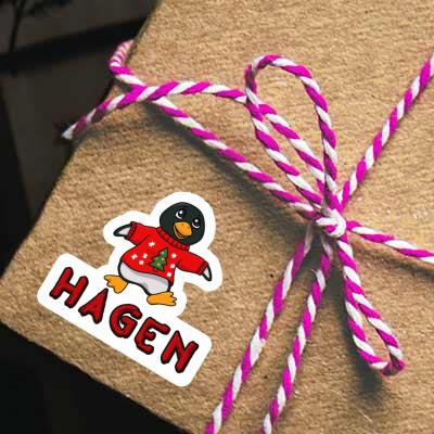 Pingouin de Noël Autocollant Hagen Pingouin de Noël Autocollant Hagen Image