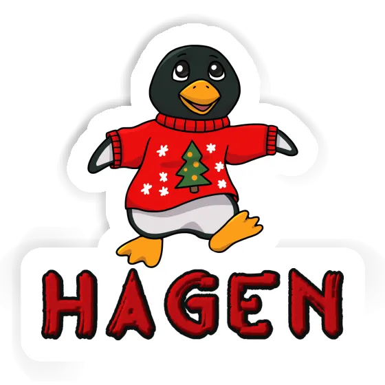 Pingouin de Noël Autocollant Hagen Notebook Pingouin de Noël Autocollant Hagen Gift package Image
