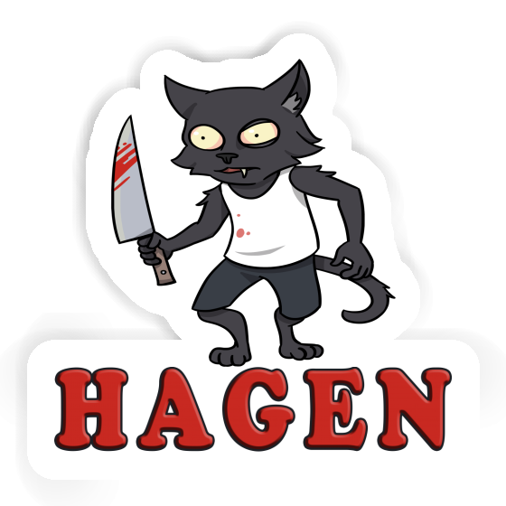 Psycho-Katze Sticker Hagen Laptop Psycho-Katze Sticker Hagen Laptop Image