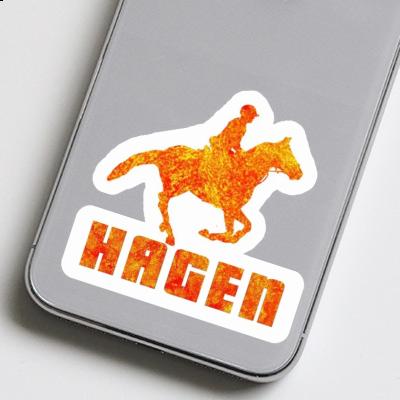Autocollant Cavalière Hagen Autocollant Cavalière Hagen Image