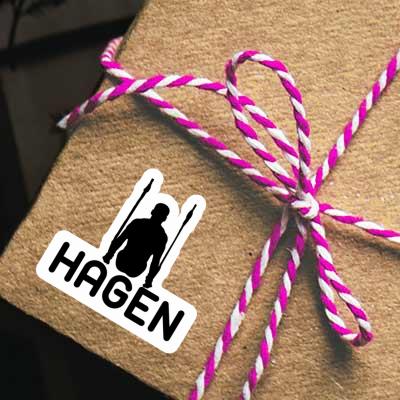 Hagen Autocollant Gymnaste aux anneaux Laptop Hagen Autocollant Gymnaste aux anneaux Laptop Image