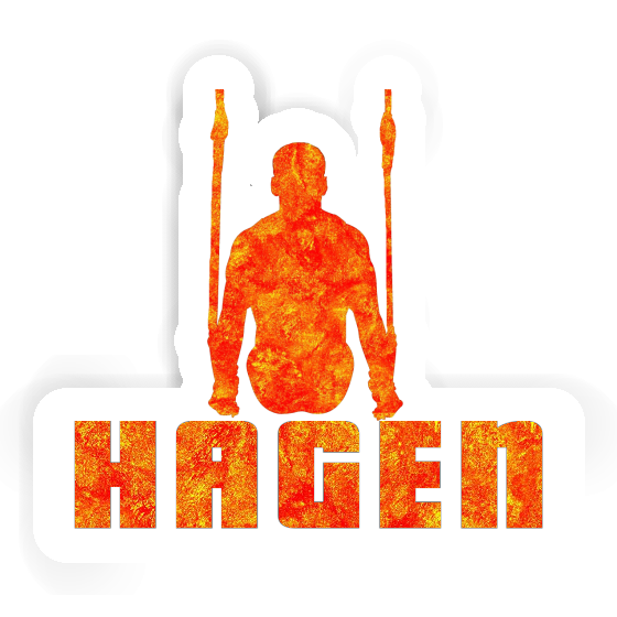 Autocollant Gymnaste aux anneaux Hagen Autocollant Gymnaste aux anneaux Hagen Image
