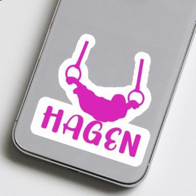 Autocollant Hagen Gymnaste aux anneaux Gift package Image