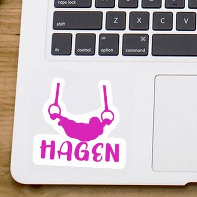 Autocollant Hagen Gymnaste aux anneaux Gift package Image