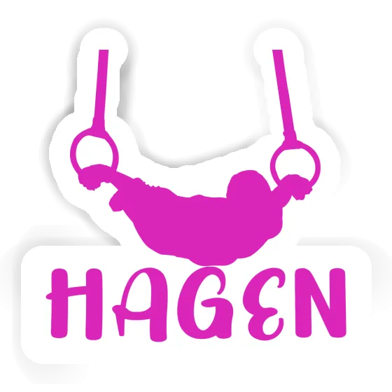 Autocollant Hagen Gymnaste aux anneaux Image
