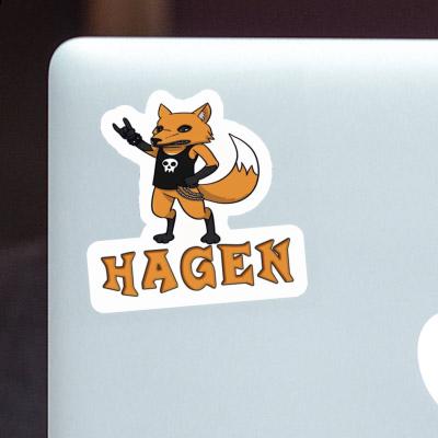 Hagen Sticker Rocker Fox Laptop Image