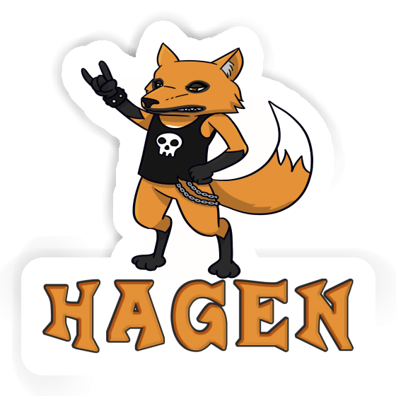 Hagen Sticker Rocker Fox Notebook Image