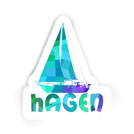 Sticker Hagen Sailboat Notebook Sticker Hagen Sailboat Gift package Image