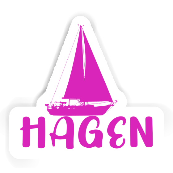 Sticker Hagen Sailboat Image