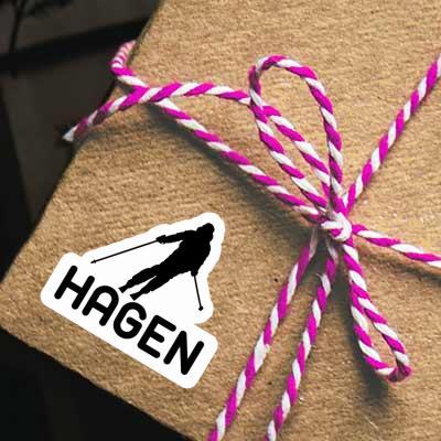 Hagen Autocollant Skieuse Laptop Hagen Autocollant Skieuse Laptop Image