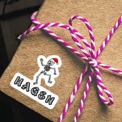 Squelette de Noël Autocollant Hagen Notebook Squelette de Noël Autocollant Hagen Gift package Image