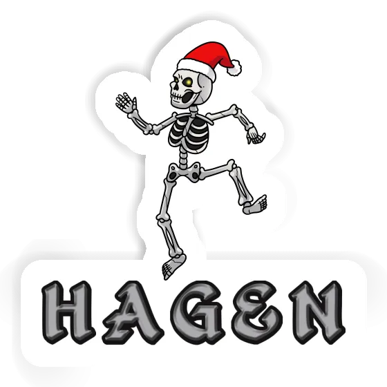 Squelette de Noël Autocollant Hagen Notebook Squelette de Noël Autocollant Hagen Gift package Image