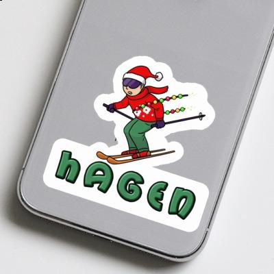 Hagen Autocollant Skieur Laptop Hagen Autocollant Skieur Laptop Image