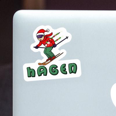Hagen Autocollant Skieur Notebook Hagen Autocollant Skieur Notebook Image