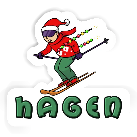 Hagen Autocollant Skieur Notebook Hagen Autocollant Skieur Gift package Image