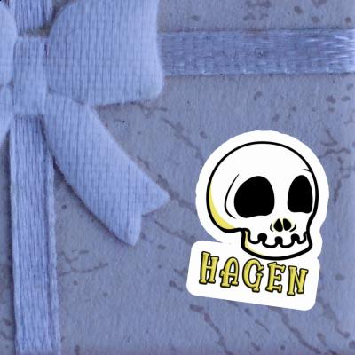Tête de mort Autocollant Hagen Notebook Tête de mort Autocollant Hagen Notebook Image