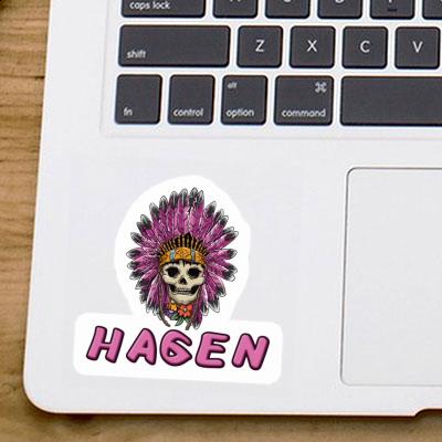 Womens Skull Sticker Hagen Image