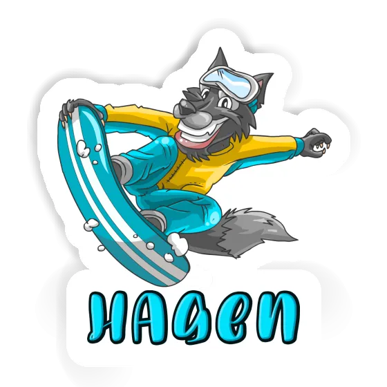Sticker Hagen Snowboarder Gift package Image