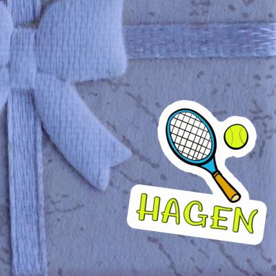 Sticker Hagen Tennis Racket Laptop Image