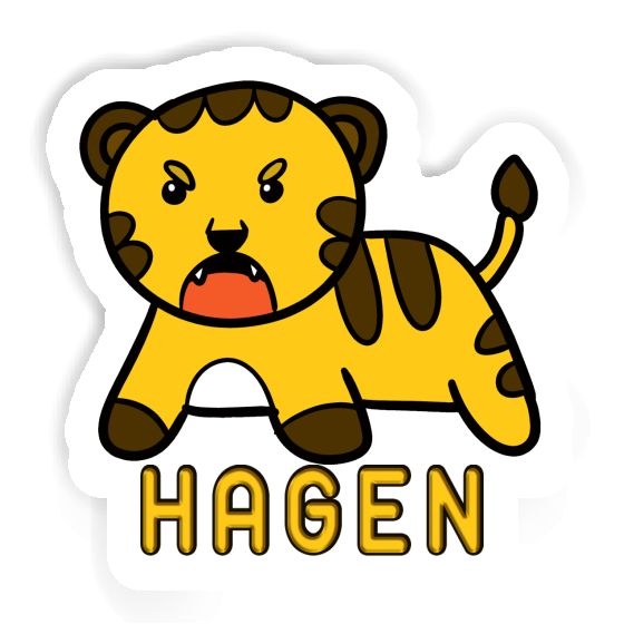 Sticker Baby Tiger Hagen Gift package Image