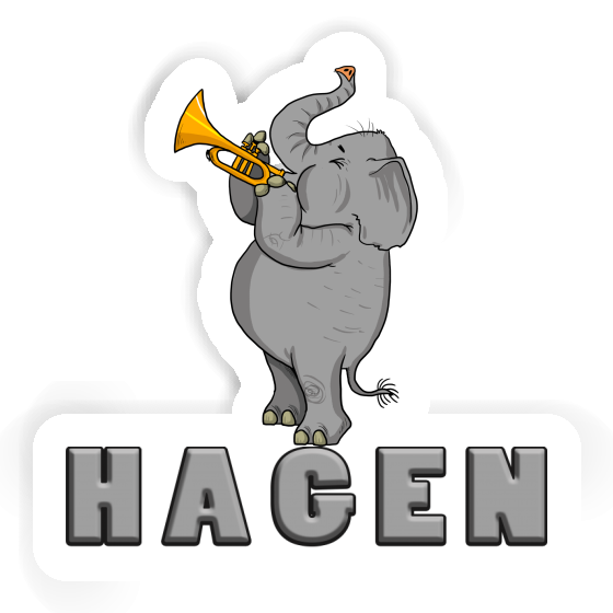 Hagen Sticker Trumpet Elephant Gift package Image