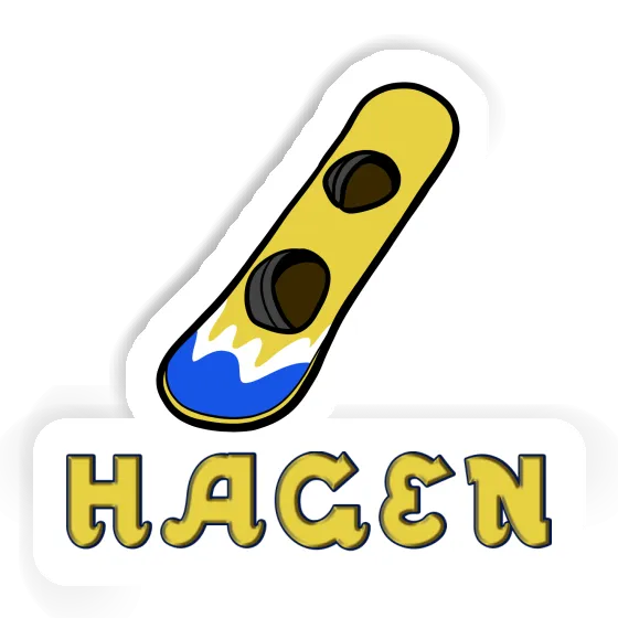 Hagen Autocollant Wakeboard Notebook Image