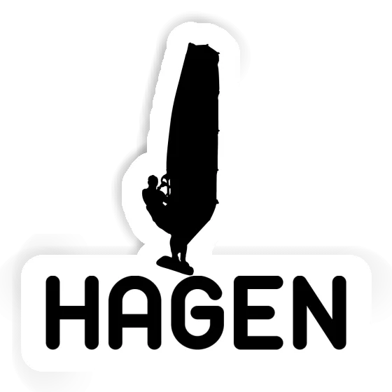 Autocollant Hagen véliplanchiste Autocollant Hagen véliplanchiste Image