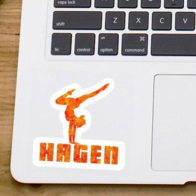Sticker Hagen Yoga Woman Notebook Image