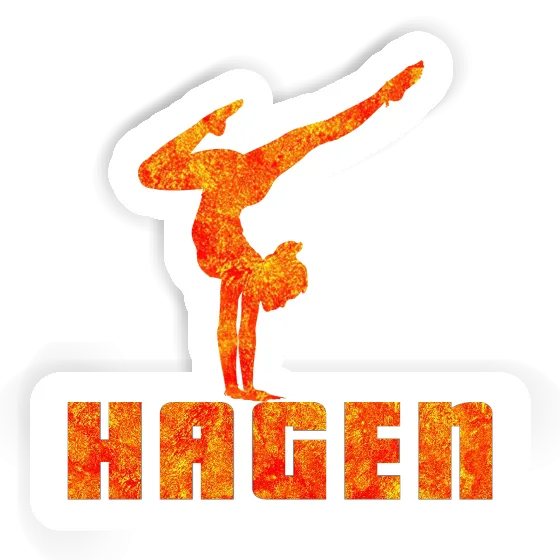 Sticker Hagen Yoga Woman Gift package Image