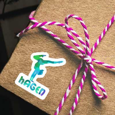 Sticker Hagen Yoga Woman Gift package Image