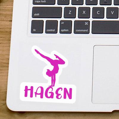 Autocollant Femme de yoga Hagen Image