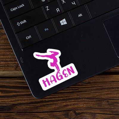 Yoga Woman Sticker Hagen Gift package Image