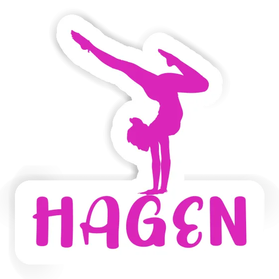 Yoga Woman Sticker Hagen Gift package Image