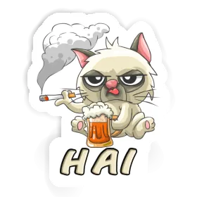 Hai Aufkleber Rauchende Katze Image