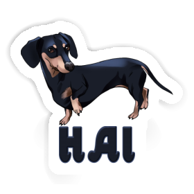 Dackel Aufkleber Hai Image