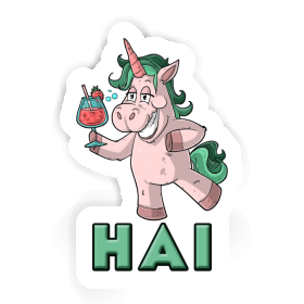 Aufkleber Party-Einhorn Hai Image