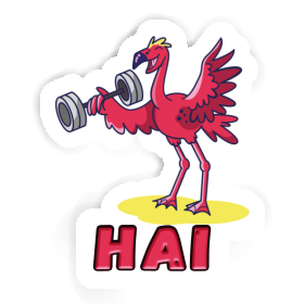 Hai Sticker Weight Lifter Image